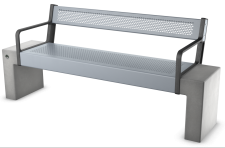 Afek Metal Bench With Backrest