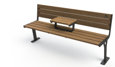 ספסל פלד עץ עם שולחן