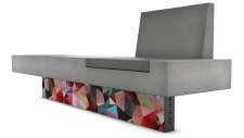 Levitate Bench Glass With Backrest Levitate Bench Glass With Backrest