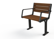 Peled iron casting- wood single Bench Peled iron casting- wood single Bench