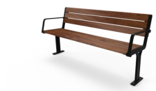 Peled iron casting- wood Bench Peled iron casting- wood Bench