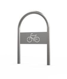 מתקן אופניים קשת עם סמל