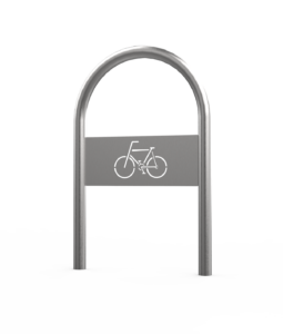 מתקן אופניים קשת עם סמל