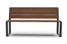ספסל עם משענת דור 160/120עץ